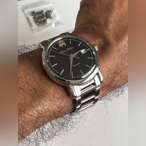 Rare Brooks Brothers Automatic Watch Matte Black Dial Classic Style